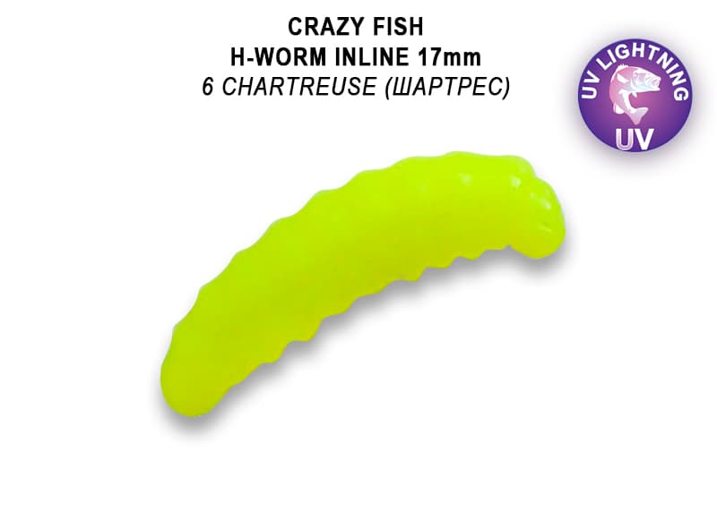 силиконовые приманки MF H-Worm inline 0.7" 60 шт (6*10) 62-17-6-7-EF