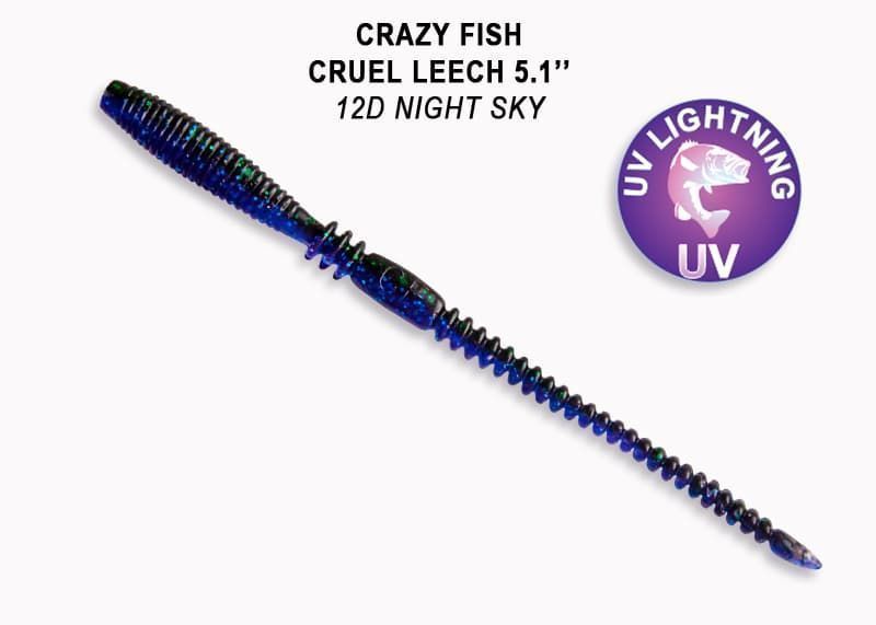 силиконовые приманки Cruel leech 5.1" 41-130-12d-6