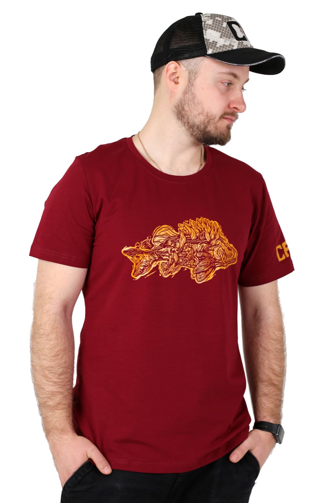 Футболка CF Relict Perch, бордовая