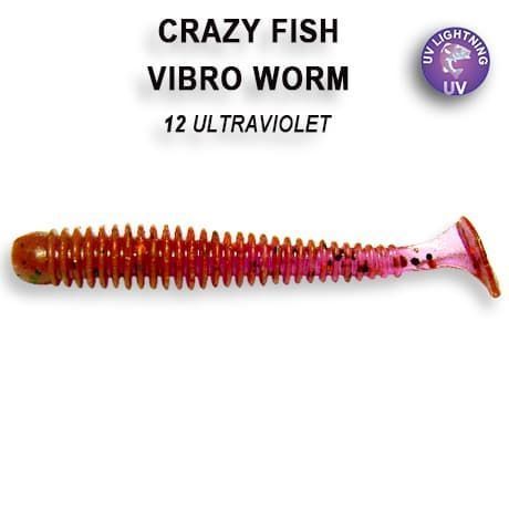 силиконовые приманки Vibro worm 2" 3-50-12-1