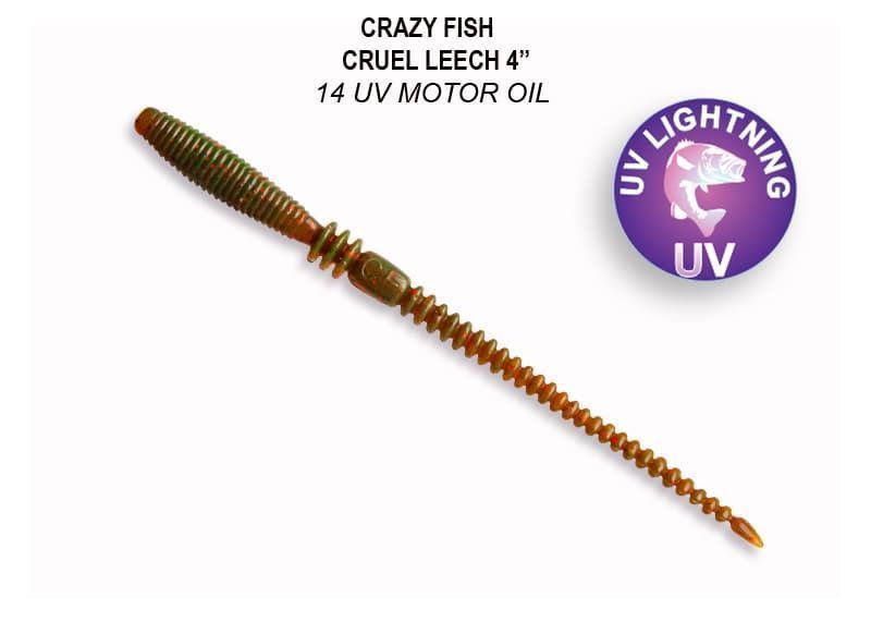 силиконовые приманки Cruel leech 4" 40-100-14-6