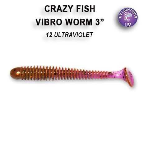 силиконовые приманки Vibro worm 3" 11-75-12-5