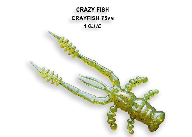 силиконовые приманки Crayfish 3" 34-75-1-6