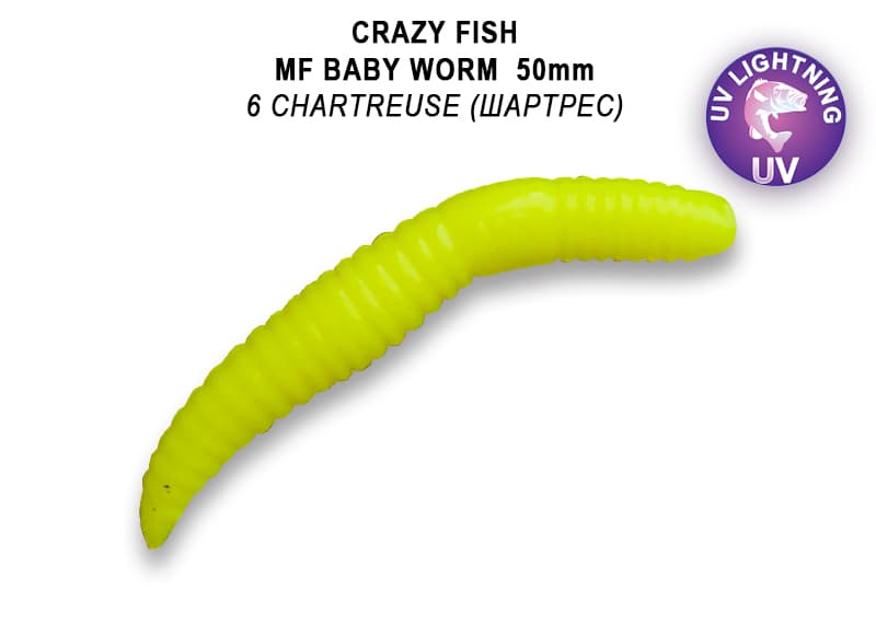 силиконовые приманки MF Baby worm 2" 66-50-6-7-EF