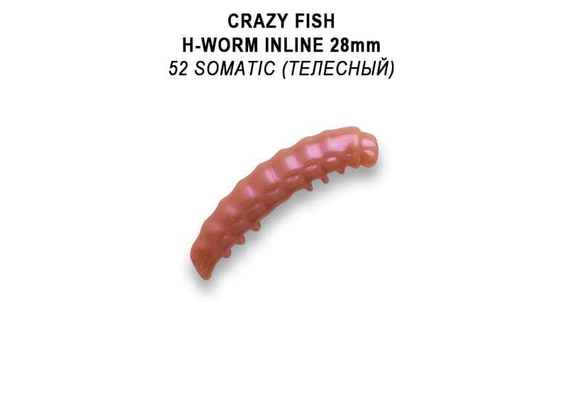 силиконовые приманки MF H-Worm inline 1.1" 20 шт (2*10) 63-28-52-7