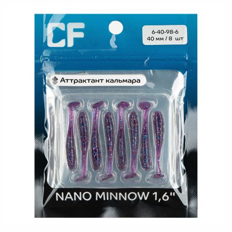 силиконовые приманки Nano minnow 1.6" 6-40-98-6