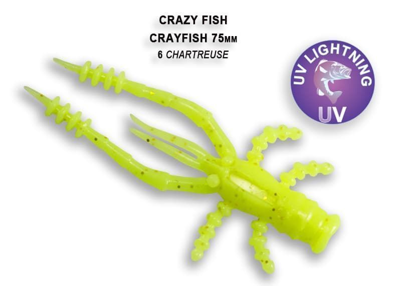силиконовые приманки Crayfish 3" 34-75-6-6