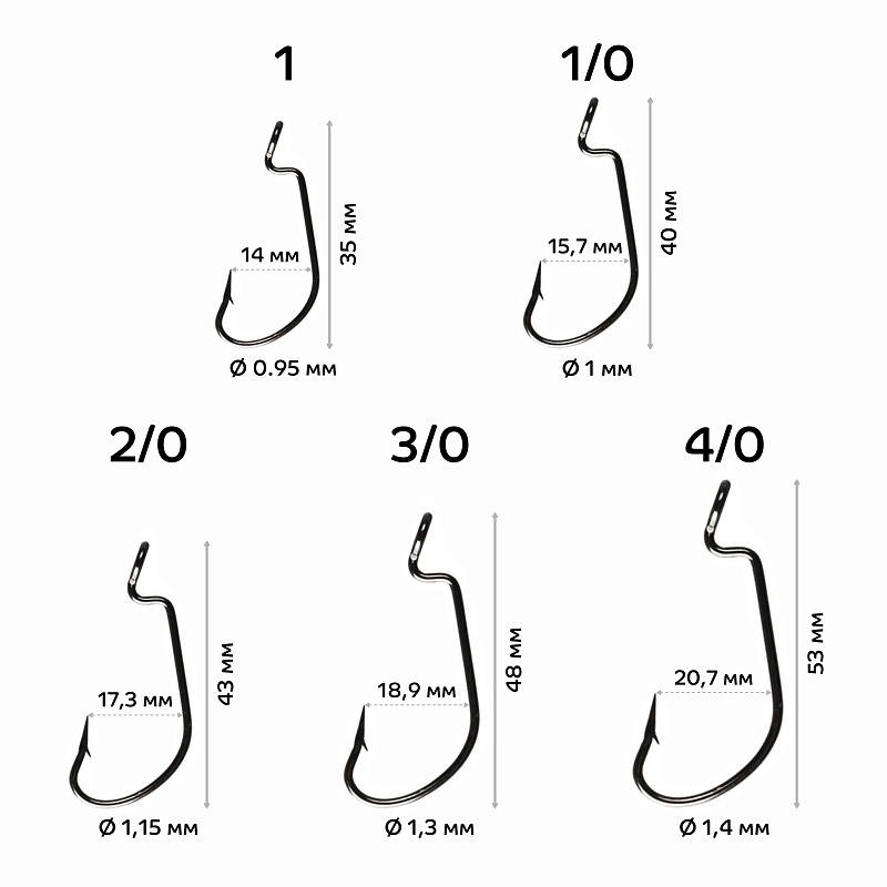 Рыболовные Офсетный крючок CF Offset DN hook №1/0 10 шт