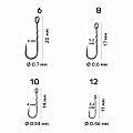 Рыболовные Одинарный крючок CF Round bent fixative shank №6 10 шт