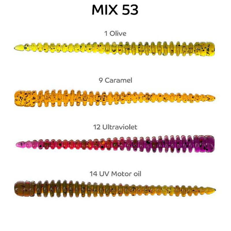 силиконовые приманки Cruel leech 2.2" 8-55-M53-6