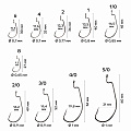 Рыболовные Офсетный крючок CF Offset WR hook №3/0 7 шт