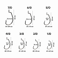 Рыболовные Офсетный крючок CF Big game offset hook №3/0 7 шт