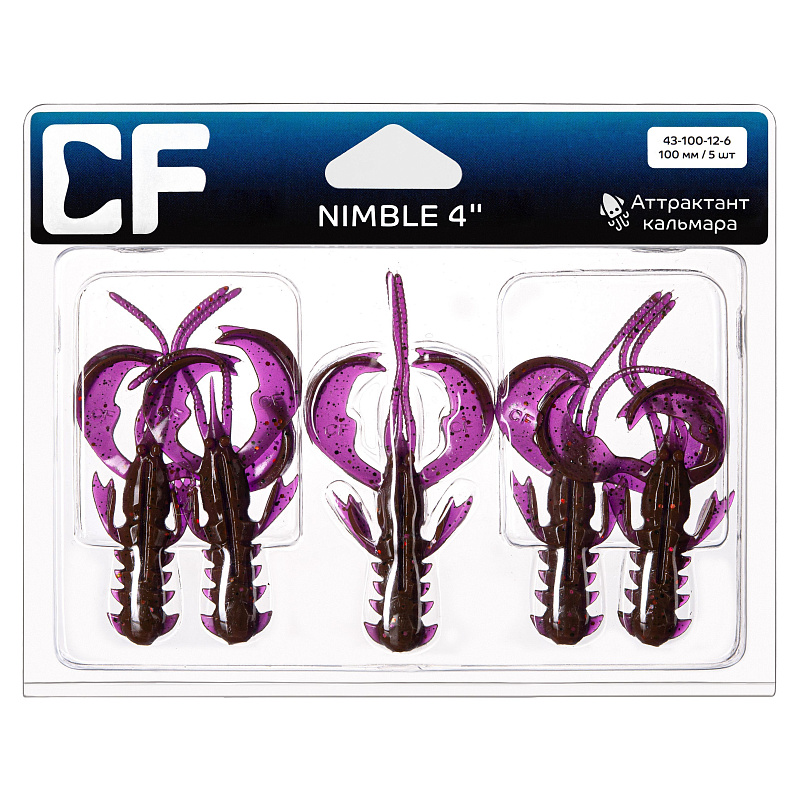 силиконовые приманки Nimble 4" 43-100-12-6-V