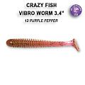 силиконовые приманки Vibro worm 3.4" 12-85-13-5