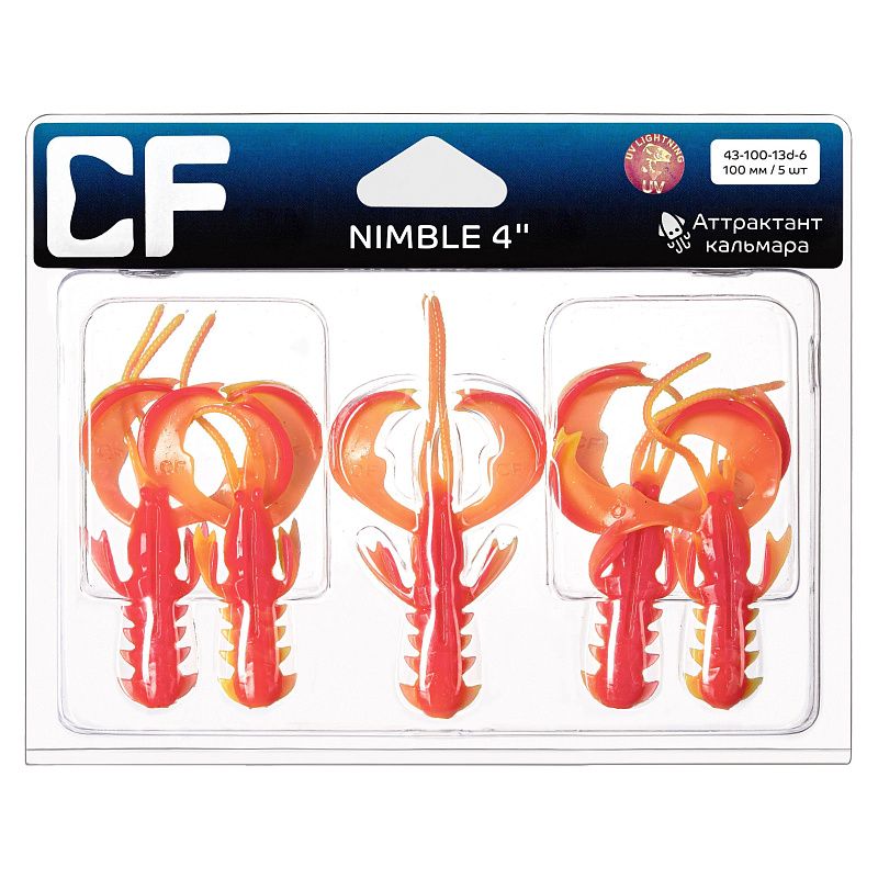 силиконовые приманки Nimble 4" 43-100-13d-6-V