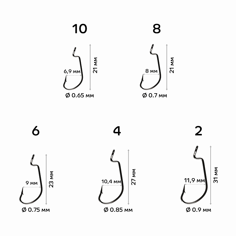 Рыболовные Офсетный крючок CF Offset DN hook №4/0 7 шт