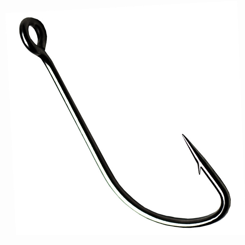 Рыболовные Одинарный крючок CF S hook №4 10 шт, черный