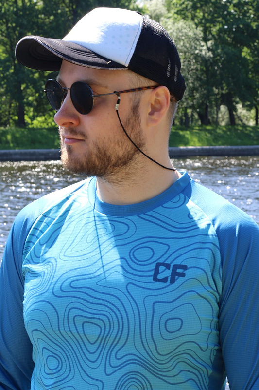 Джерси CF Maps blue для рыбака и рыбалки