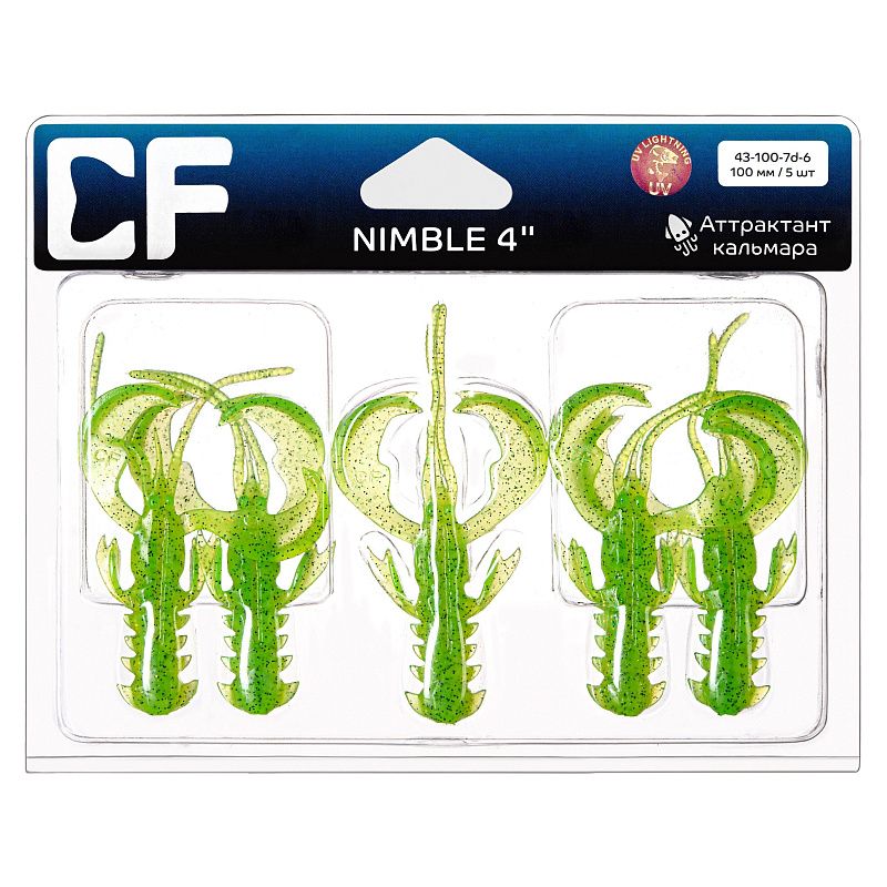 силиконовые приманки Nimble 4" 43-100-7d-6-V