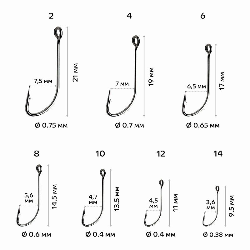 Рыболовные Одинарный крючок CF S hook №12 30 шт, серебряный