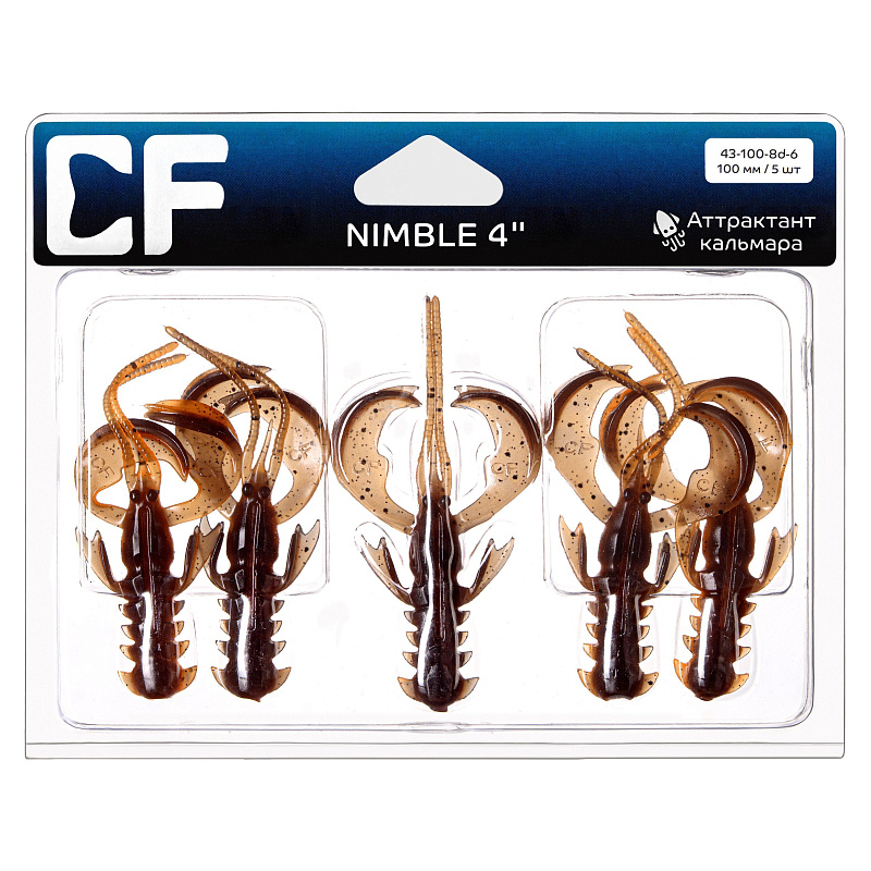 силиконовые приманки Nimble 4" 43-100-8d-6-V