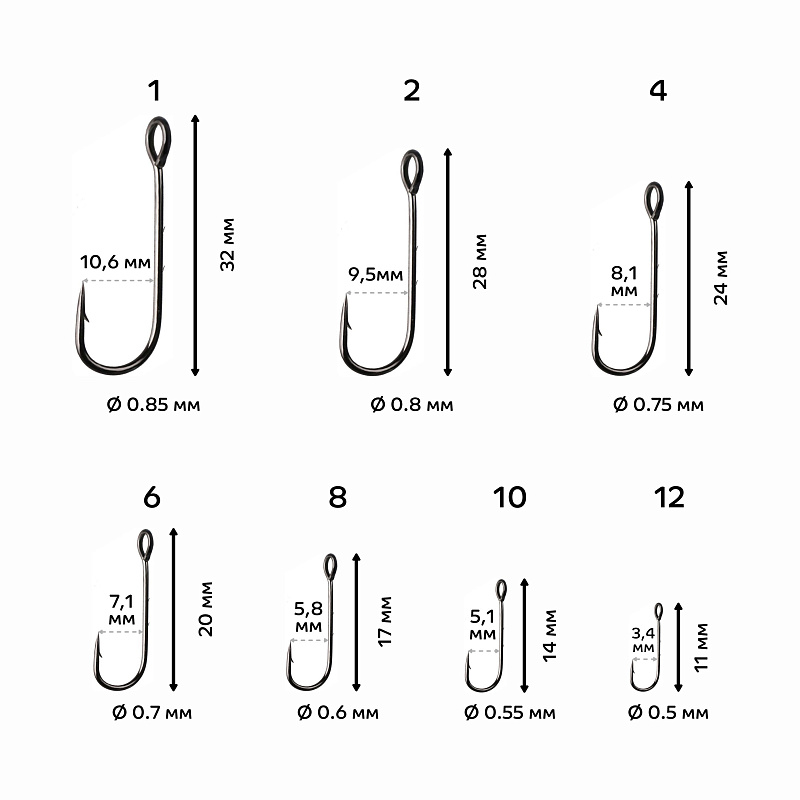 Рыболовные Одинарный крючок CF Micro Jig BH hook №12 15 шт