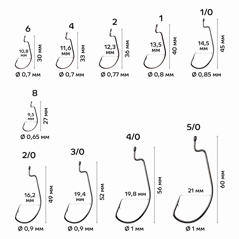 Рыболовные Офсетный крючок CF Offset WR hook №6 10 шт
