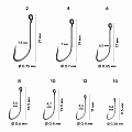 Рыболовные Одинарный крючок CF S hook №8 10 шт, серебряный