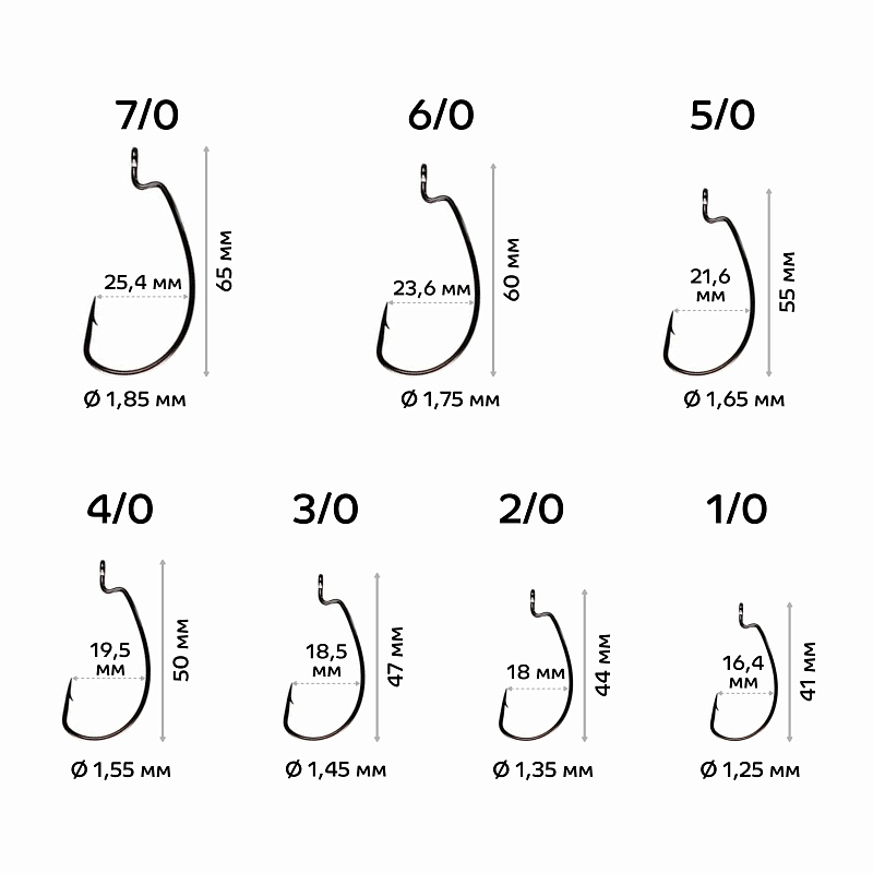 Рыболовные Офсетный крючок CF Big game offset hook №2/0 7 шт