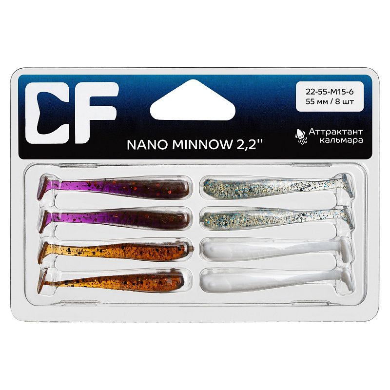 силиконовые приманки Nano minnow 2.2" 22-55-M15-6