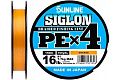 Плетеный шнур Sunline Siglon PE X4 #0.2, 150 м Orange
