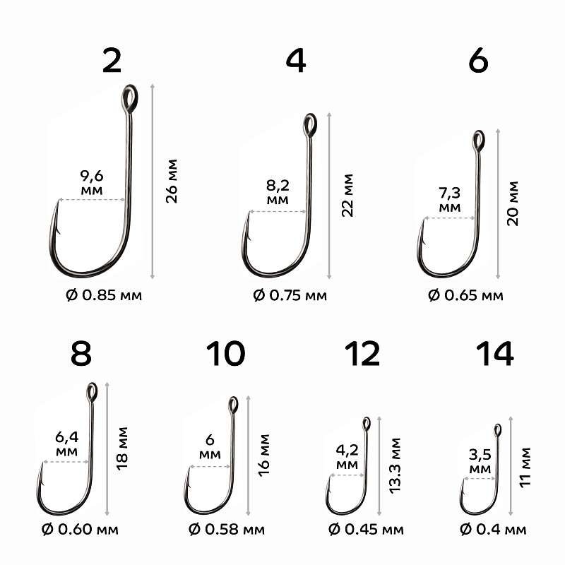 Рыболовные Одинарный крючок CF Micro jig hook №2 10 шт