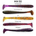силиконовые приманки Vibro Worm 4'' 75-100-M02-6