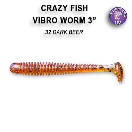 силиконовые приманки Vibro worm 3" 11-75-32-4