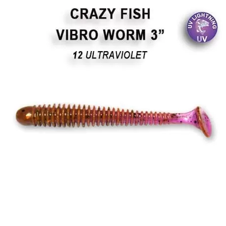 силиконовые приманки Vibro worm 3" 11-75-12-1