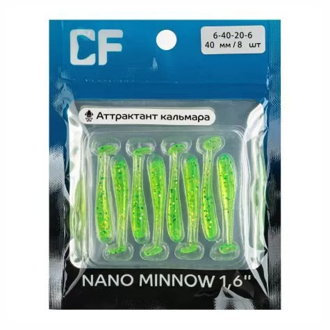 силиконовые приманки Nano minnow 1.6" 6-40-20-6