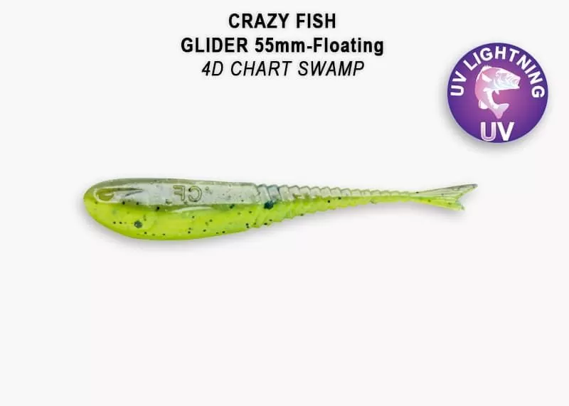 силиконовые приманки Glider 2.2" 35-55-4d-6-F
