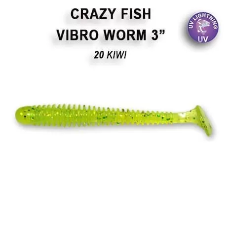 силиконовые приманки Vibro worm 3" 11-75-20-4
