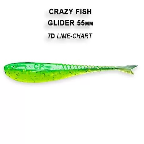 силиконовые приманки Glider 2.2" 35-55-7d-6-F