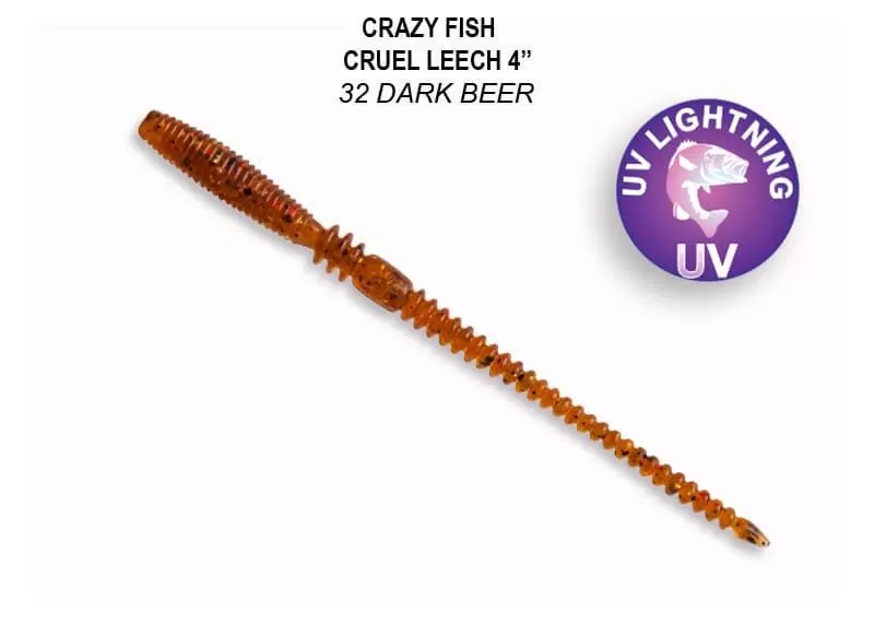 силиконовые приманки Cruel leech 4" 40-100-32-6
