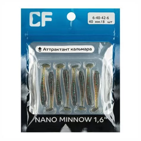 силиконовые приманки Nano minnow 1.6" 6-40-42-6