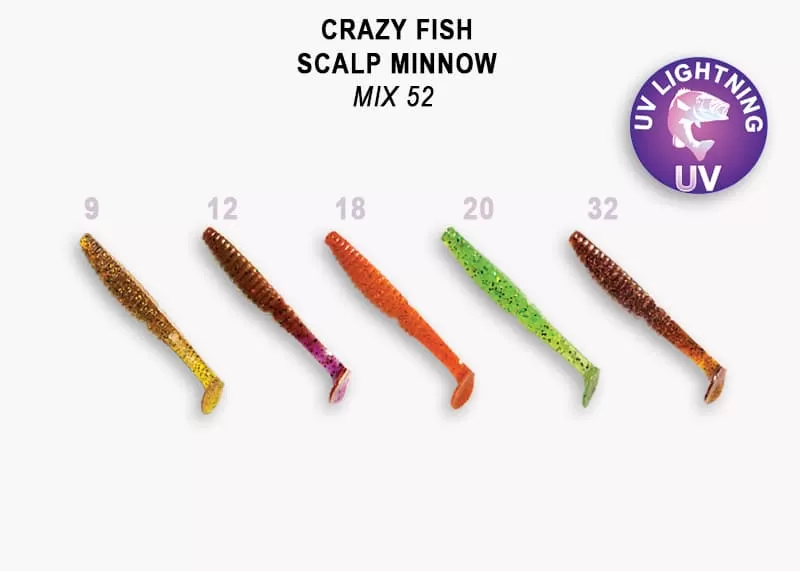 силиконовые приманки Scalp minnow 3.2" 7-80-M52-6
