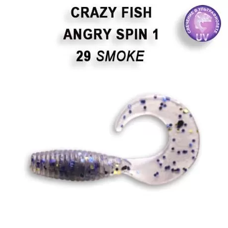 силиконовые приманки Angry spin 1" 20-25-29-6
